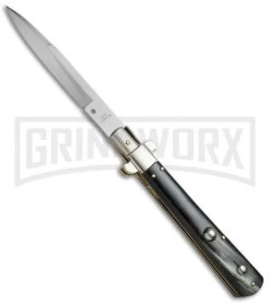 AGA Campolin 11" Stiletto Brazilian Horn Ltd. Edition Automatic Knife - Bayonet