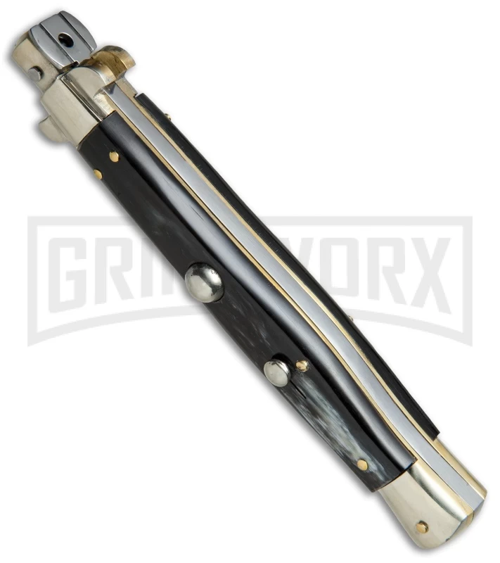 AGA Campolin 11" Italian Picklock Dark Horn Automatic Knife - Bayonet 2016 - Image 2