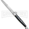 A.G.A. Campolin 16" Sim Horn Sicilian Ring Pull Automatic Knife - Satin Plain