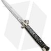 AGA Campolin 18" Stiletto Automatic Knife Gray Acrylic (8" Satin Bayo)