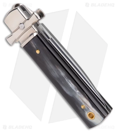 AGA Campolin 6" Dominus Leverlock Automatic Knife Horn (2.5" Satin) - Image 3