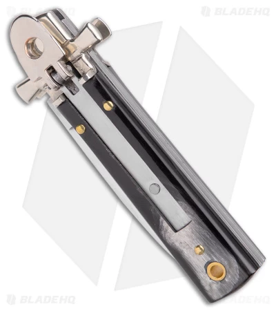 AGA Campolin 6" Dominus Leverlock Automatic Knife Horn (2.5" Satin) - Image 2