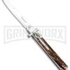 A.G.A. Campolin 9" Dominus Stag Leverlock Automatic Knife - Satin