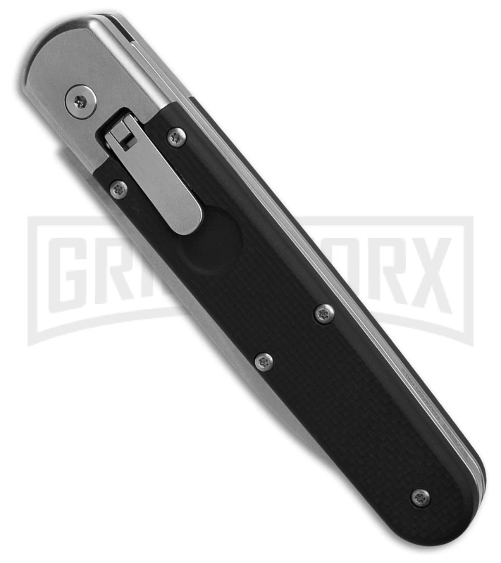 AGA Campolin Baron Black G-10 Automatic Knife - Stonewash Plain - Image 2