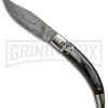 AGA Campolin Diana Dark Horn Lever Lock Automatic Knife - Damascus Plain