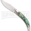 AGA Campolin Diana Abalone Lever Lock Automatic Knife - Polished Plain