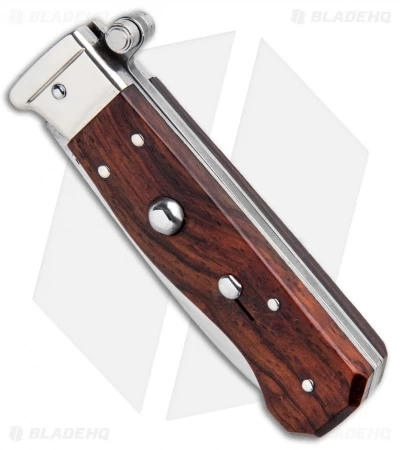 AGA Campolin Piccolo Italian Stiletto Automatic Knife Cocobolo (2.8" Satin) - Image 2