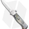 AGA Campolin Piccolo Italian Stiletto Automatic Knife Brazilian Horn(2.8" Satin)