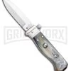 AGA Campolin Piccolo Brazilian Horn Italian Automatic Knife - Satin Plain