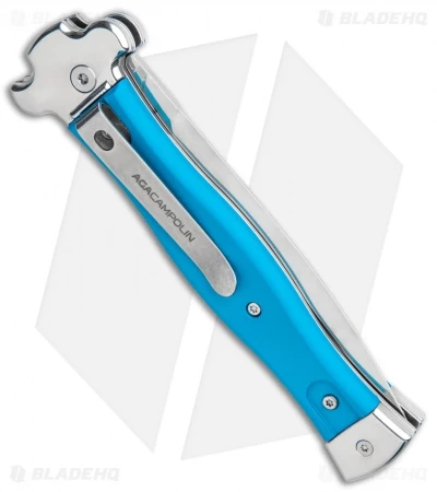 AGA Campolin Zero Dagger Leverlock Automatic Knife Blue G-10 (3.75" Satin) - Image 3