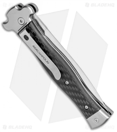 AGA Campolin Zero Dagger Leverlock Automatic Knife Carbon Fiber (3.75" Satin) - Image 3