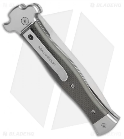 AGA Campolin Zero Dagger Leverlock Automatic Knife Green G-10 (3.75" Satin) - Image 2