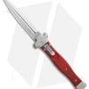 AGA Campolin Zero Dagger Leverlock Automatic Knife Red G-10 (3.75" Stonewash)