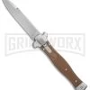 AGA Campolin Zero Brown G-10 Leverlock Automatic Knife - Bayonet Satin Plain