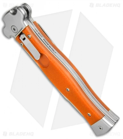 AGA Campolin Zero Italian Leverlock Automatic Orange G-10 (3.75" Stonewash) - Image 2