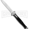 AGA Campolin Zero+ Italian Leverlock Automatic Knife Black G-10 - Bayonet Plain