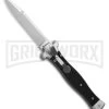 AGA Campolin Zero Black G-10 Leverlock Automatic Knife - Bayonet SW Plain