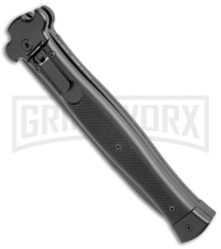 AGA Campolin Zero+ Italian Leverlock Automatic Knife Black G-10 (4.5"Blk Bayo) - Image 2