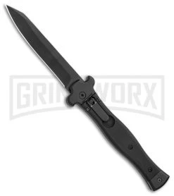 AGA Campolin Zero SWAT G-10 Leverlock Automatic Knife - Reverse Tanto Black
