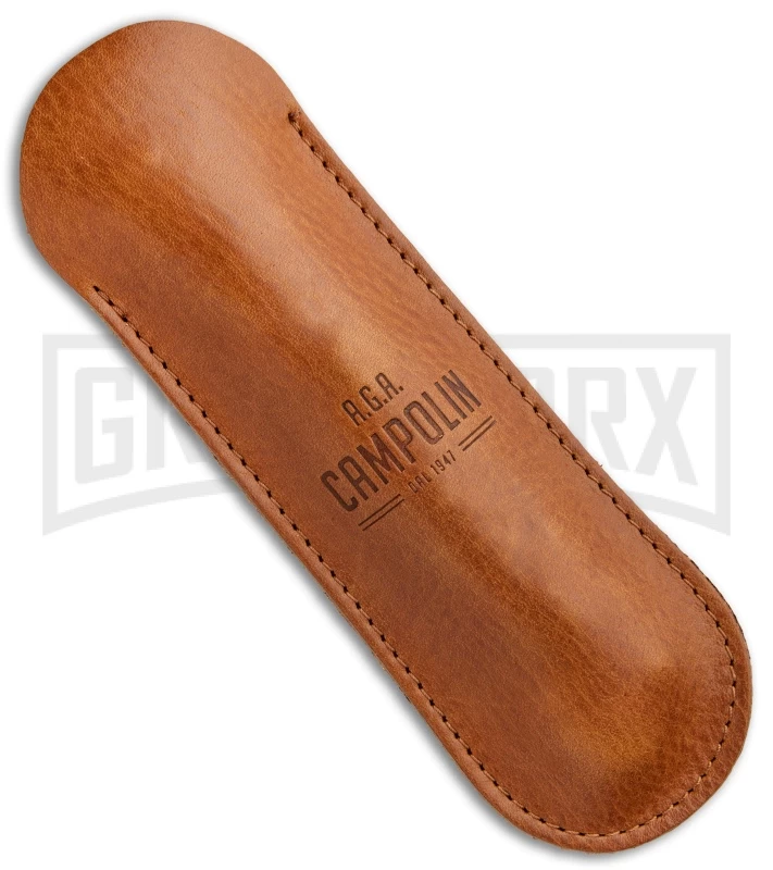 AGA Campolin Sahara Ram Horn Italian Stiletto Automatic Knife - Mirror Plain - Image 4