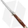 AGA Campolin 13" Burl Wood Automatic Knife Italian Stiletto (Bayonet Plain)