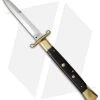 AGA Campolin 13" Swinguard Automatic Knife Brass/Ebony Wood (5.75" Satin Bayo)