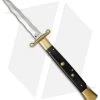 AGA Campolin 13" Swinguard Automatic Knife Brass/Ebony Wood (5.75" Satin Kriss)