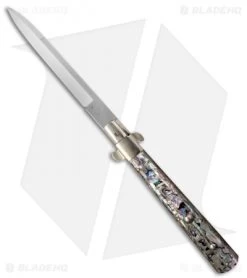 AGA Campolin 13" Italian Frosolone Automatic Knife Abalone (Bayonet)