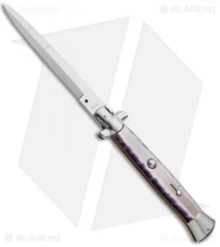 AGA Campolin 15" Automatic Italian Stiletto Purple Acrylic (7" Satin Bayo)