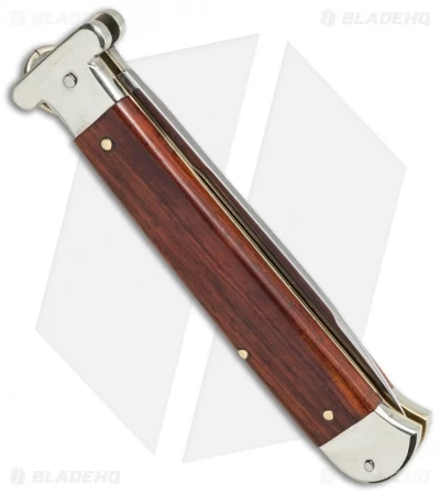 AGA Campolin Francese Ring Pull Automatic Knife Cocobolo (3.75" Satin Flat) - Image 2