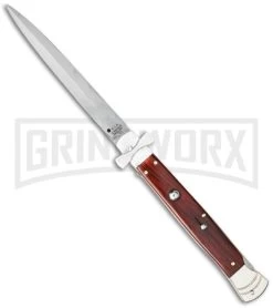 A.G.A. Campolin 11" Maltese Cross Stiletto Cocobolo Automatic Knife - Dagger