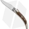 AGA Campolin Catalana Ring Pull Automatic Knife Stag Horn (4.5" Satin)