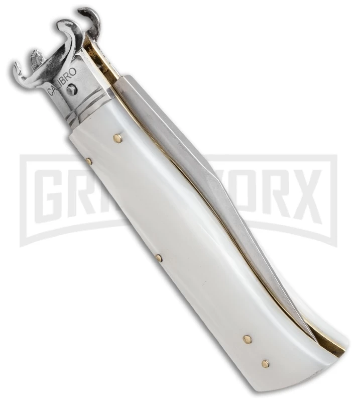 AGA Campolin White Shot Shell Puller Calibro Humpback Auto Knife - Polish Plain - Image 2